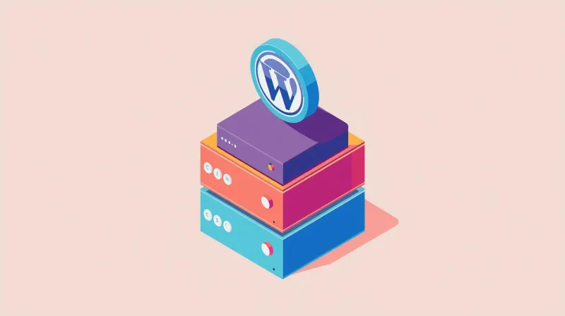 WordPress site sitting atop abstracted multi-layered cloud hosting infrastructure