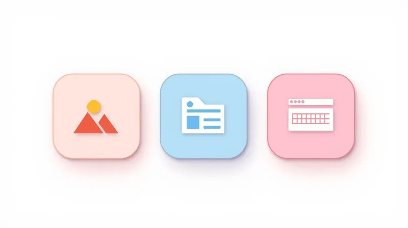 Three tiles showing image, form field, and keyboard icons representing priority accessibility fixes for nonprofits