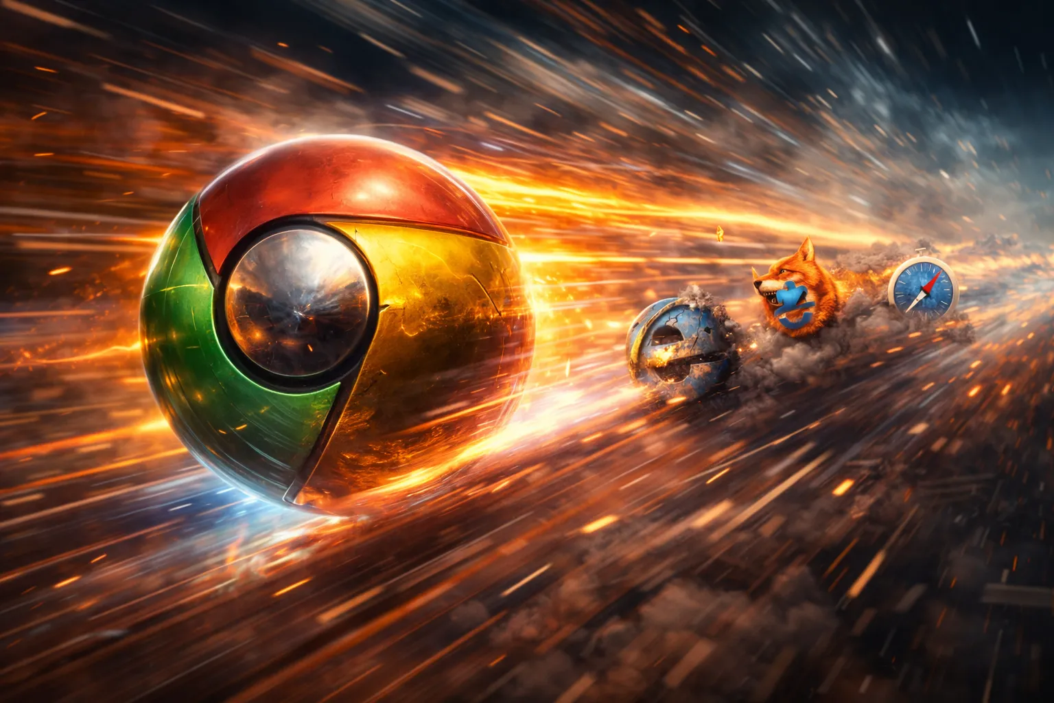 Google Chrome logo emerging as a dominant force in the browser landscape