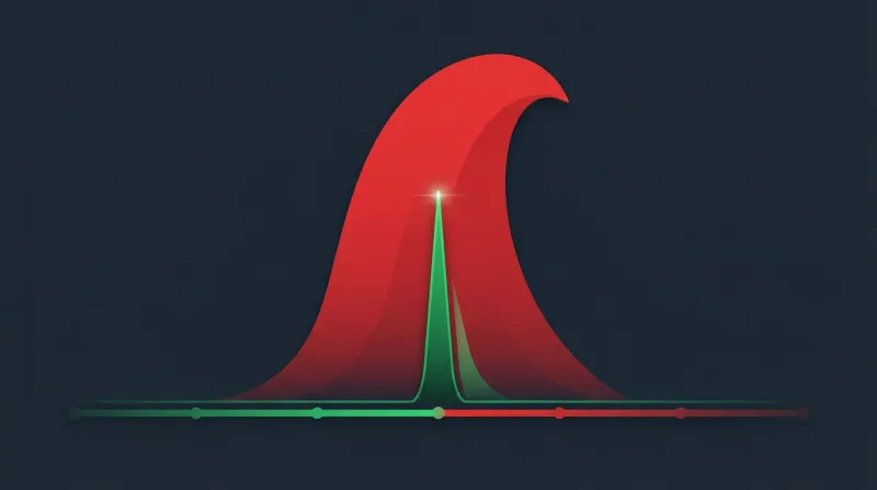 Timeline showing a narrow spike of legitimate donation traffic being overwhelmed by a massive simultaneous DDoS attack during a critical fundraising window