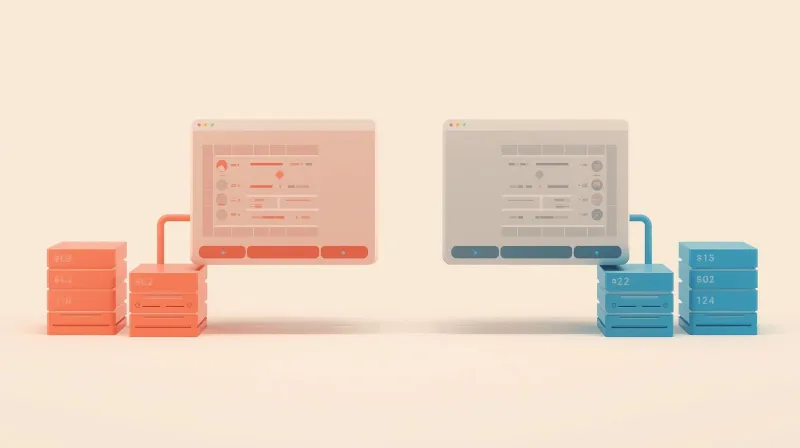 Two separate system environments with their own servers representing the dual maintenance burden of headless WordPress