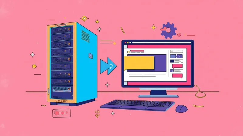 Server infrastructure delivering interactive media room content to desktop browser