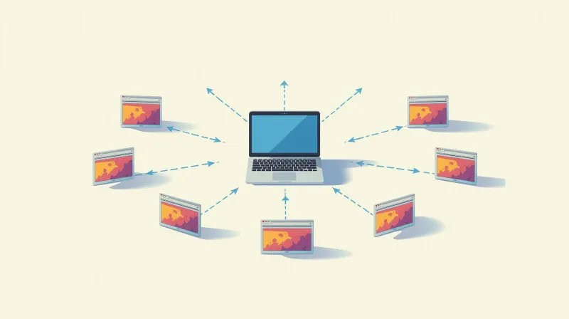 WordPress Multisite network showing centralized updates being pushed to multiple connected websites