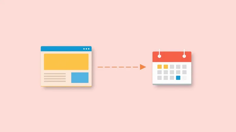 Website event calendar syncing with external calendar applications
