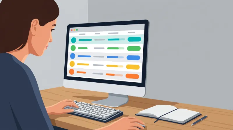 A developer reviewing WordPress plugin version numbers and changelogs on a monitor before deciding to update