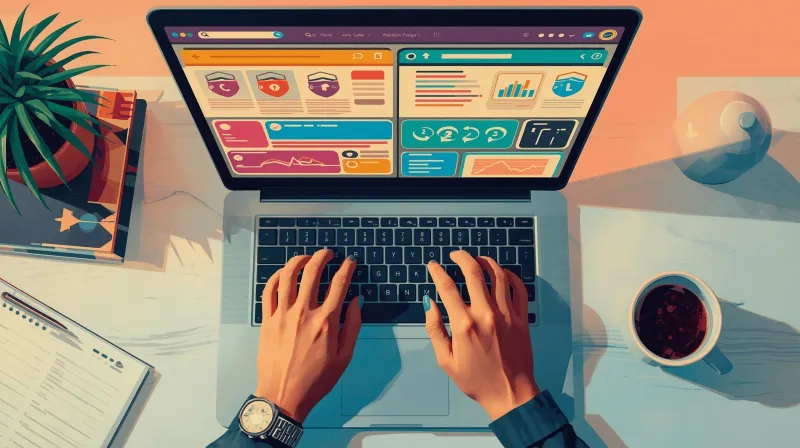 Website management tasks and dashboard monitoring