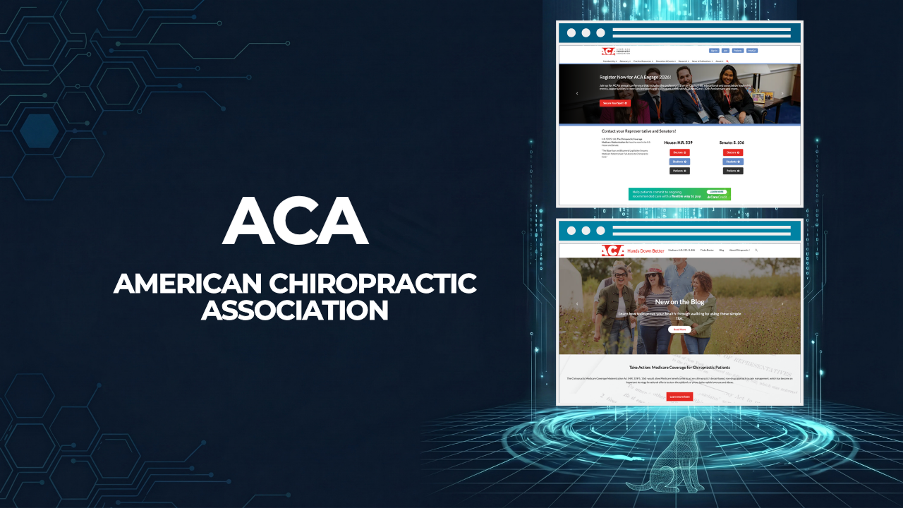 Graphic with the ACA name beside screenshots of the acatoday.org and Hands Down Better websites