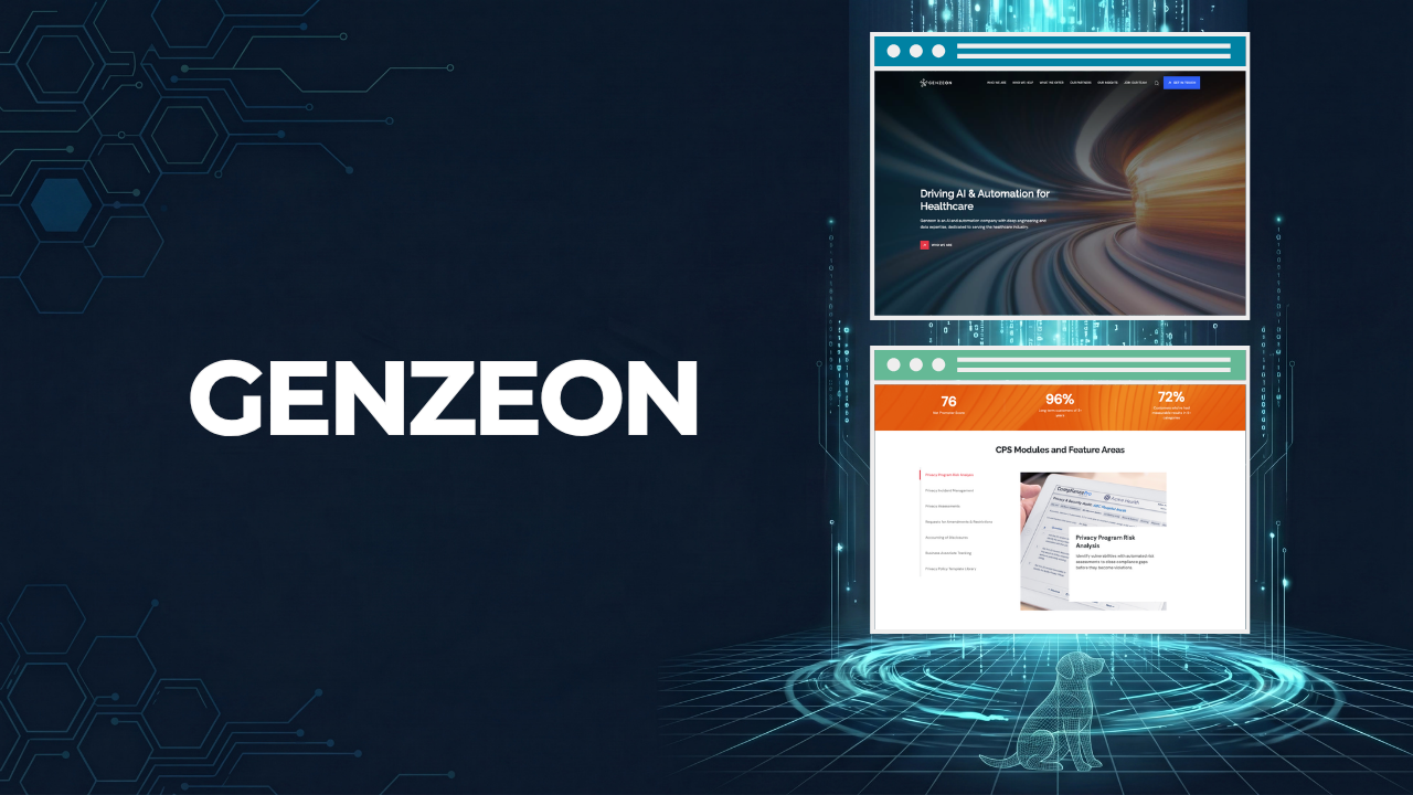 Home page of the Genzeon website
