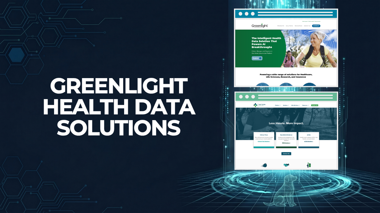 Greenlight Health case study graphic showing the company website