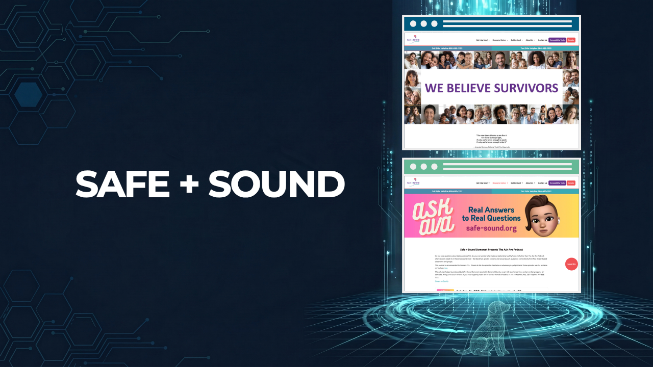 Home page of the Safe + Sound Somerset website